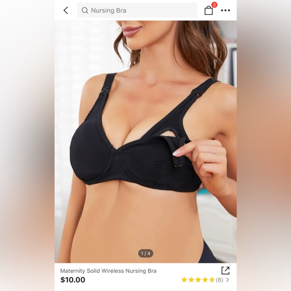 Nursing bra by shein, size large, easy letdown straps, brand new, runs small